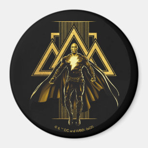 Black Adam Triangular Pillar Graphic Magneet