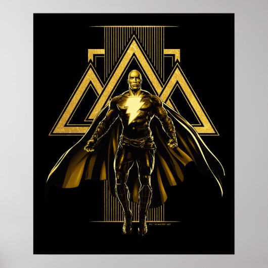 Black Adam Triangular Pillar Graphic Poster (Voorkant)