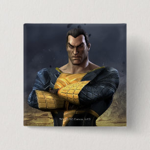 Black Adam Vierkante Button 5,1 Cm