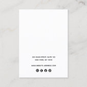 Black Add Logo Ketting Stud Earring Holder Visitekaartje (Achterkant)