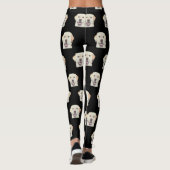 Black Adorable Jaune Labrador Retriever Leggings (Dos)