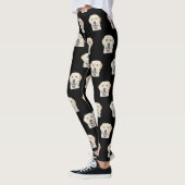Black Adorable Jaune Labrador Retriever Leggings (Gauche)