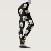 Black Adorable Jaune Labrador Retriever Leggings (Droite)