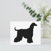 Black Afghan Hound Dog Briefkaart (Staand voorkant)