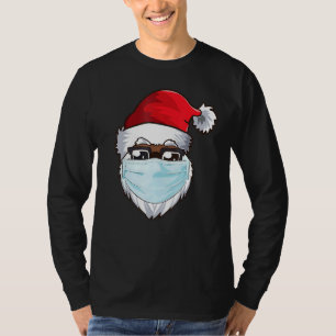 Black African American Kerstmis 2021 Santa Wearin T-shirt