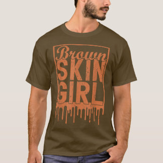 Black African American Women Brown Skin Girl Junet T-shirt
