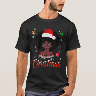 Black African Girl American Melanin-kerstzant T-shirt