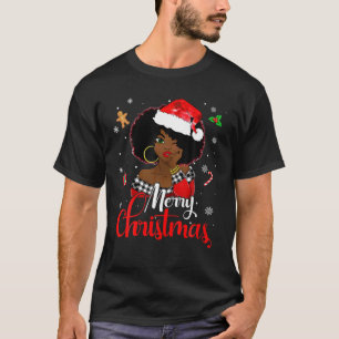 Black African Girl American Melanin-kerstzant T-shirt