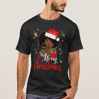 Black African Girl American Melanin-kerstzant T-shirt