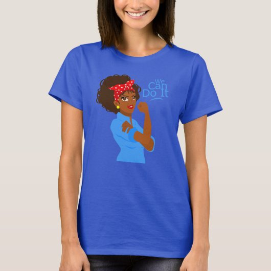 Black African Rosie The Riveter, we kunnen het T-shirt (Voorkant)