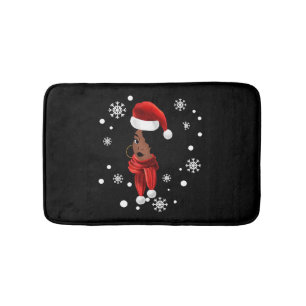 Black African Santa Apparel-kerstmantel Badmat