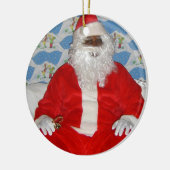 Black African Santa Claus Ornament (Links)