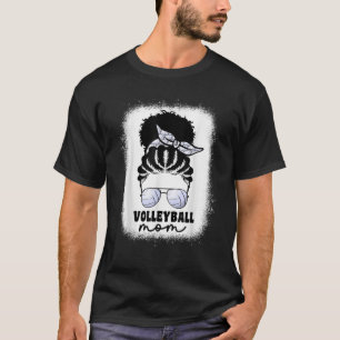 Black Afro Volleyball mama voor vrouwen Bun Voll T-shirt