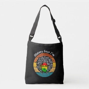 Black Afro Woman Melanin Girl Black History Maand Crossbody Tas