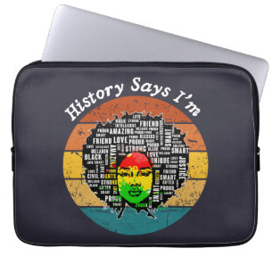 Black Afro Woman Melanin Girl Black History Maand Laptop Sleeve