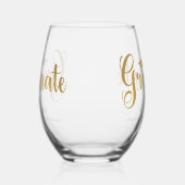 Black Afstuderen Name Afstuderen Wijnglas Zonder Voet (Links)