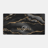 Black Agate Geode Gold Parties scintillant Monogra (Recto)
