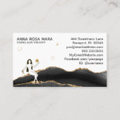 *~* Black Agate Gold Glitter - Goddess Celestial Visitekaartje (Achterkant)