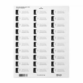 Black Agate Silver Cross Retouradres Label (Full Sheet)