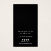 Black Ajouter Logo Social Media Écouter Carte d'af (Dos)