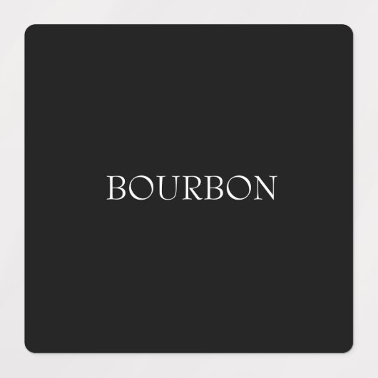 Black Alcohol Custom Labels (Design 1)