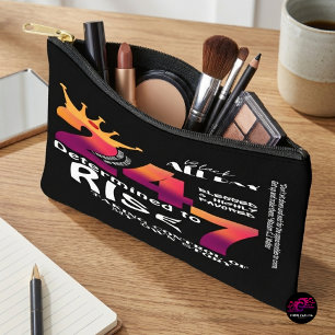 Black All Day 24/7 Slogan Grafisch-Dames Etui