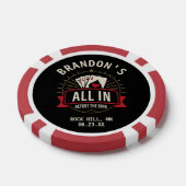 Black "All In Before the Ring" Bachelor Party  Poker Chips (Enkel)