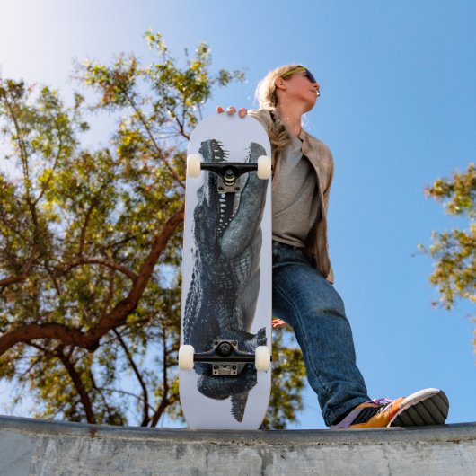 Black Alligator Crocodile Skateboard (Buiten 1)