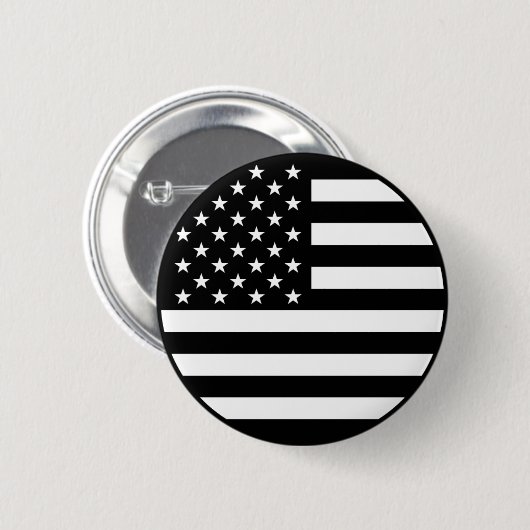 Black American Flag Button (Voorkant /achterkant)