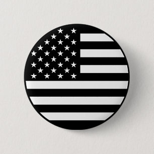 Black American Flag Button