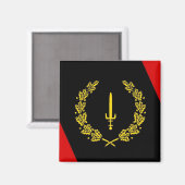 Black American Heritage Flag Magnet Magneet (Voorkant / Achterkant)