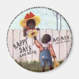 Black Americana Obama Happy Days is weer hier Magneet