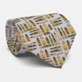 Black Ammo Bullets Cartridges Pattern Stropdas (Opgerold)