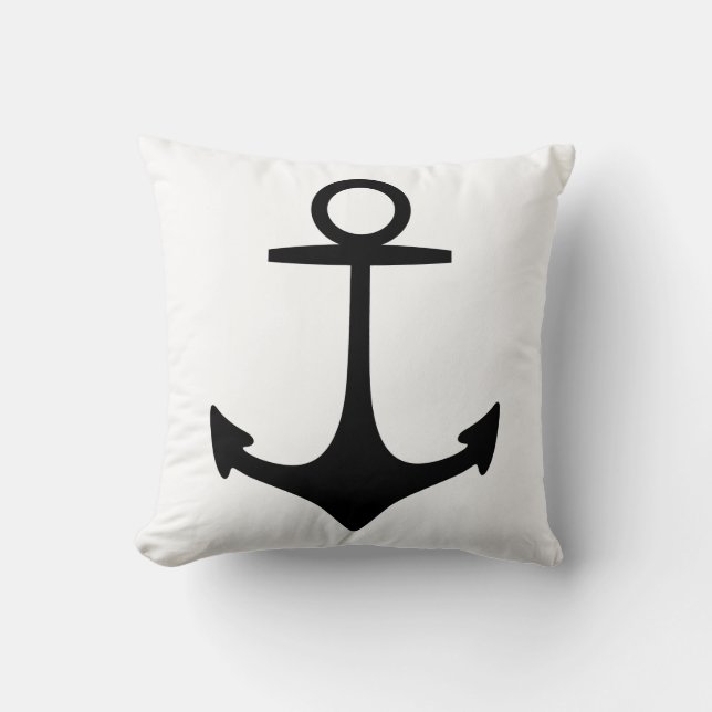 Black Anchor Kussen (Voorkant)