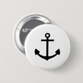 Black Anchor Ronde Button 5,7 Cm (Voorkant /achterkant)