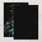 Black and Aqua Masquerade Sweet 16 Ball Invitation (Devant / Derrière)