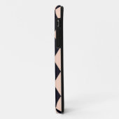 Black and Beige Argyle Diamond Stripe Pattern Case-Mate iPhone Case (Achterkant/links)