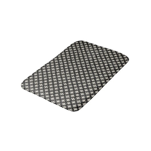 Black and Beige Bath Mat (Gekanteld)