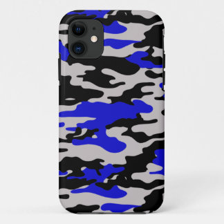 Black and Blue Camo - iPhone 5 iPhone 11 Hoesje