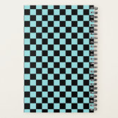 Black and Blue Checkered Pattern Notebook Planner (Achterkant)