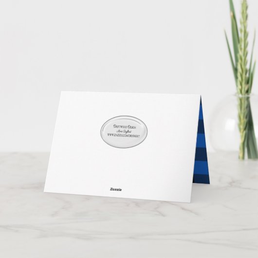 Black and Blue Pset Step Pap Birthday Kaart (Achterkant)