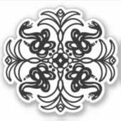 Black and Blue Snake Mandala Sticker (Voorkant)