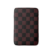 Black and Brown Checkered Bath Mat (Voorkant Verticaal)