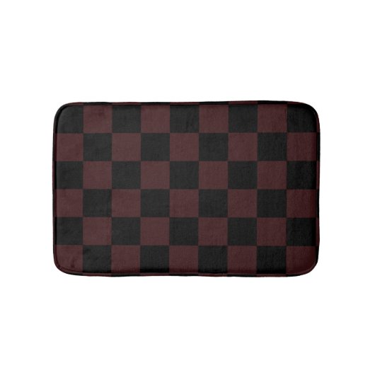 Black and Brown Checkered Bath Mat (Voorkant)