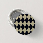 Black and Cream Argyle Button (Voorkant /achterkant)