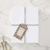 Black and Cream Holly Christmas Gift Label Cadeaulabel (Met Touw)