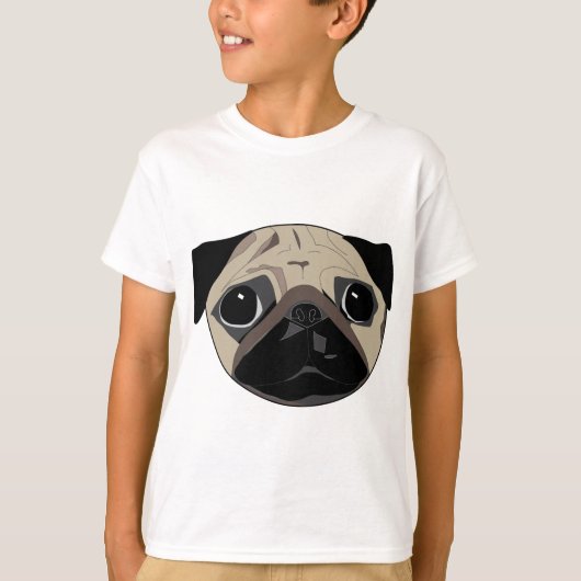 Black and Faun Pug T-shirt (Voorkant)