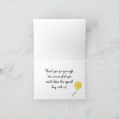 Black and Gold 50th Anniversary Carte de remerciem (Intérieur)