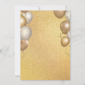 Black and Gold Afstuderen Pet Graduparty Kaart (Achterkant)