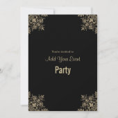 Black and Gold All Occasion Party Invitation (Devant)
